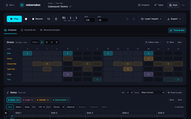 Noisecraft Studio Compose Workspace