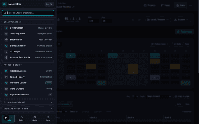Streamlined Menu Drawer