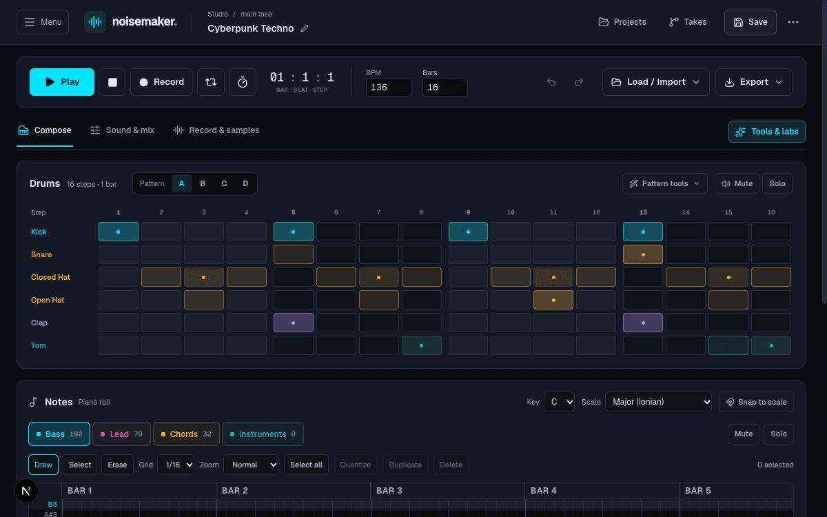 Noisecraft Studio Compose Workspace
