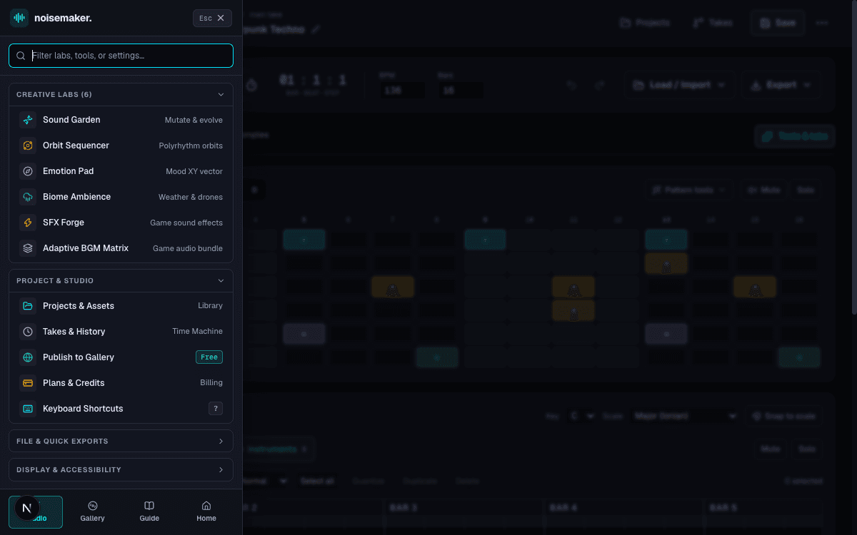 Streamlined Menu Drawer